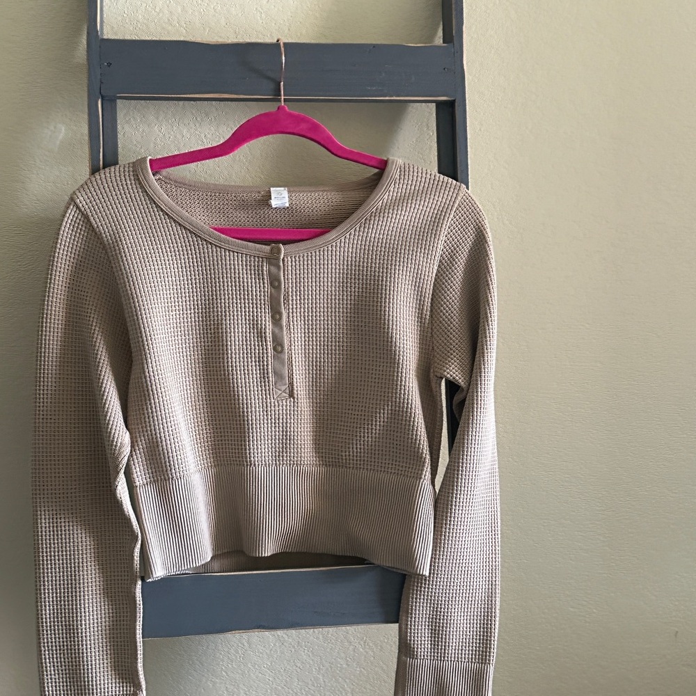 Arie Women's Beige Long Sleeve  Top
